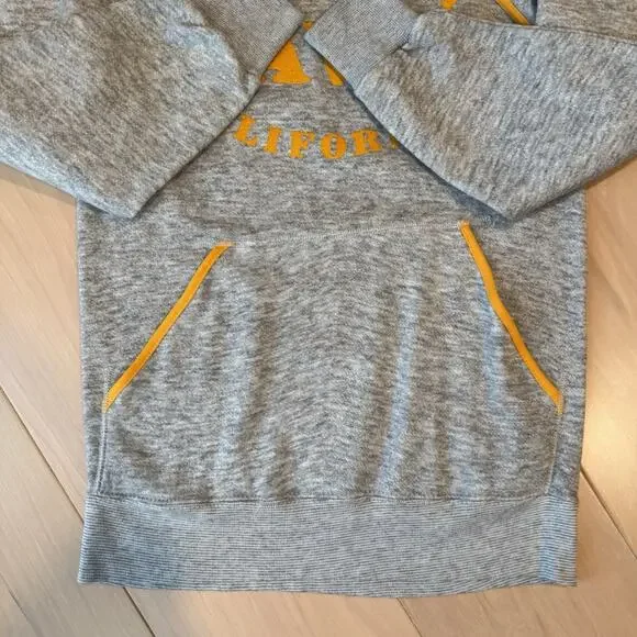 Vintage UC Davis Hoodie S Gray 70s Fleece Pullover California Davis University - Picture 5 of 9